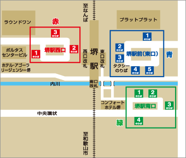 堺駅から方違神社へバスでアクセス