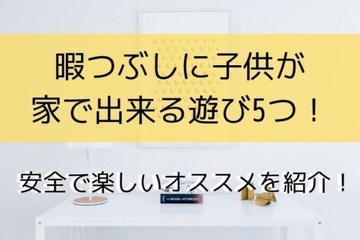 暇つぶしに子供が家で出来る遊び5つ 安全で楽しいオススメを紹介 マリエのドラマ映画エンタメ通信